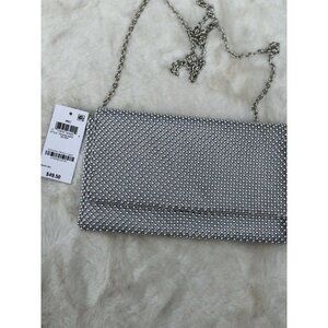 Inc International Crossbody Clutch Bag Party Silve